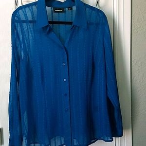Peacock Colored Blouse